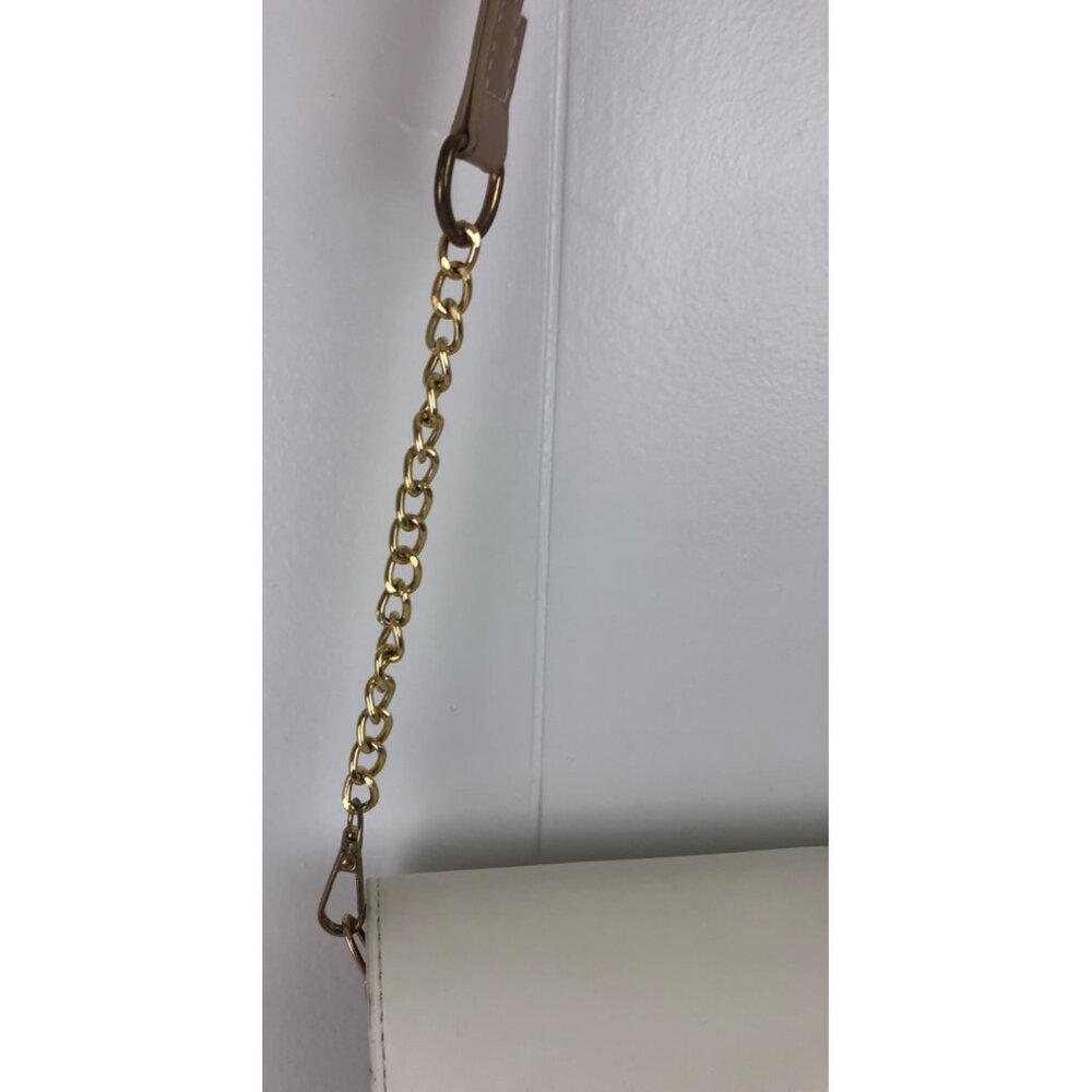 Colorblock Crossbody Bag w/Gold Chain Strap & Adjustable Leather Shoulder Strap - Picture 12 of 15